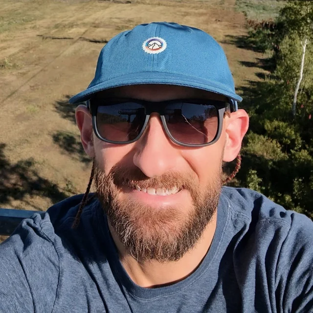 Zach Day, founder of Beyond the Lawn, outdoors